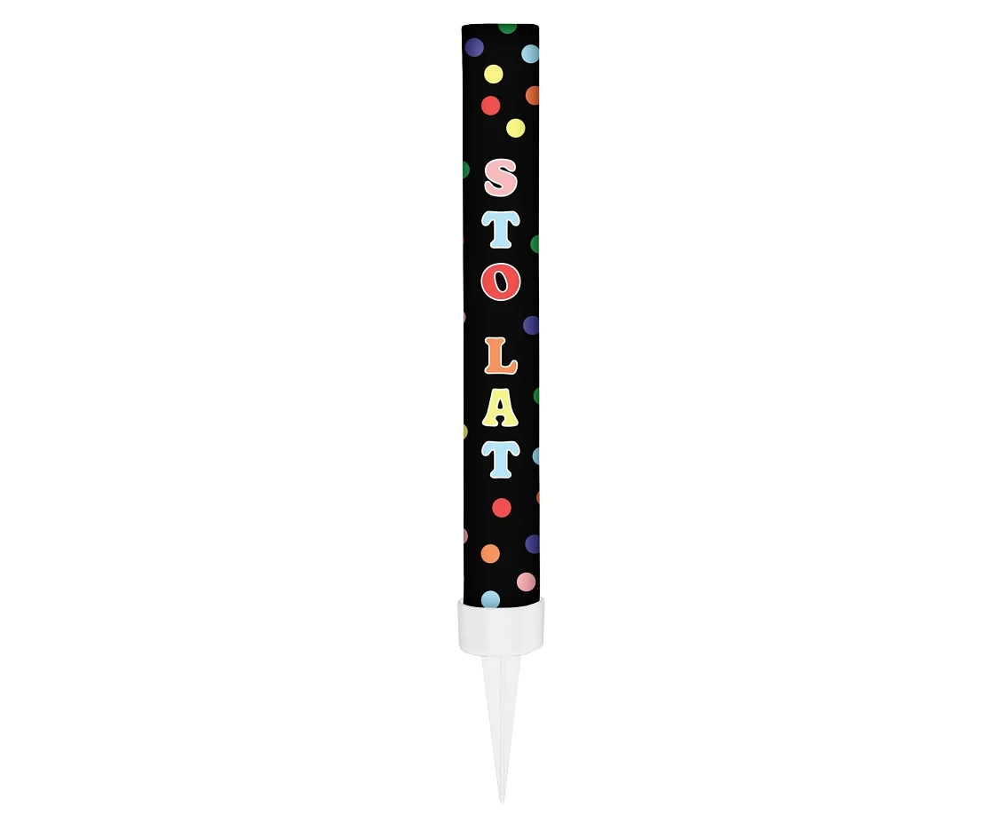 Party fountain Happy Birthday 12 cm/ 1 pc., black
